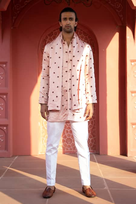 Kaaj Button x AZA Tulip Embroidered Kurta Set 