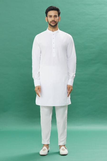 Spring Break Blue Cotton Embroidery Leaf Print Jacket Kurta Set Online at Aza Fashions Spring Break_Blue Cotton Embroidery Leaf Print Jacket Kurta Set _Online_at_Aza_Fashions