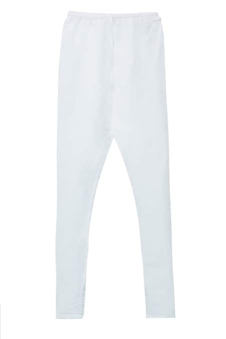 Spring Break_Blue Denim Mirrors Work Placket Kurta And Churidar Set For Kids_at_Aza_Fashions