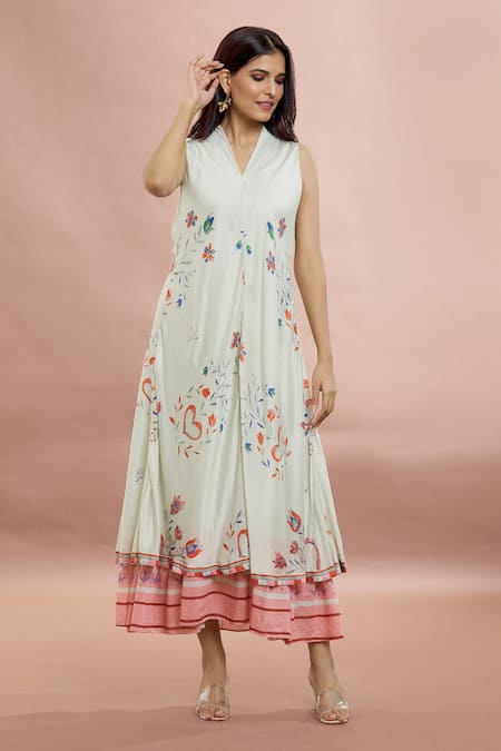 Whimsical By Shica Heart Print Layered Dress 