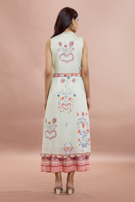 Whimsical By Shica Heart Print Layered Dress 