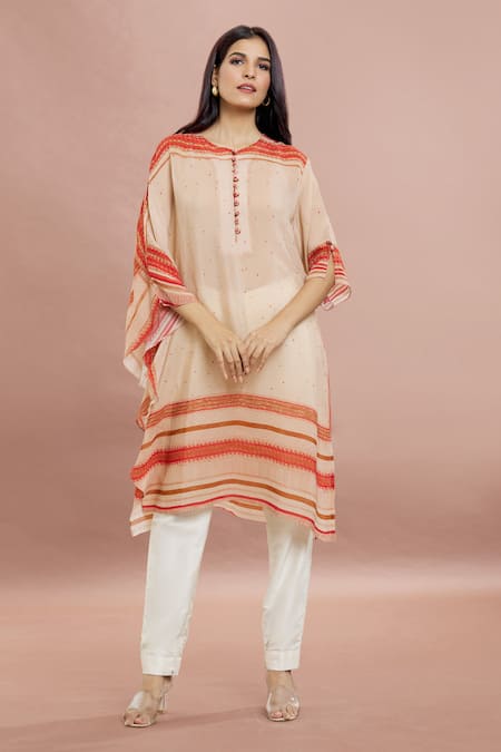 Whimsical By Shica Dot Print Kaftan Tunic 