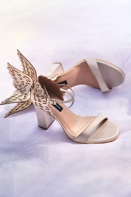 Buy Butterfly Heels Gold Online In India - Etsy India