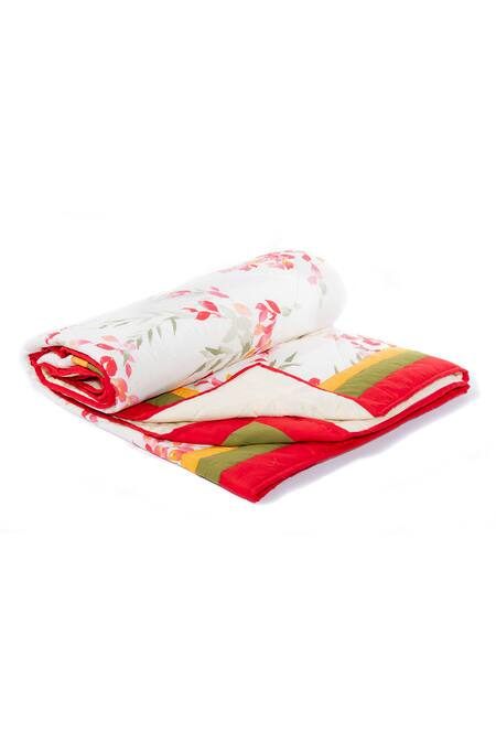 Shop_Cocobee_Multi Color Cotton Printed Floral Quilt _at_Aza_Fashions
