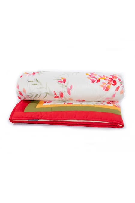 Cocobee_Multi Color Cotton Printed Floral Quilt _Online_at_Aza_Fashions