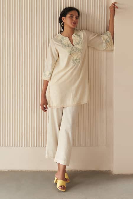 Shivani Bhargava Pure Cotton Woven Short Tunic & Pant Set 