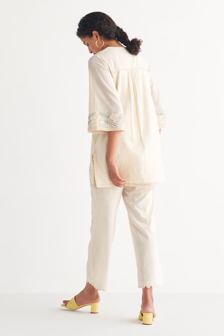 Shivani Bhargava Pure Cotton Woven Short Tunic & Pant Set 