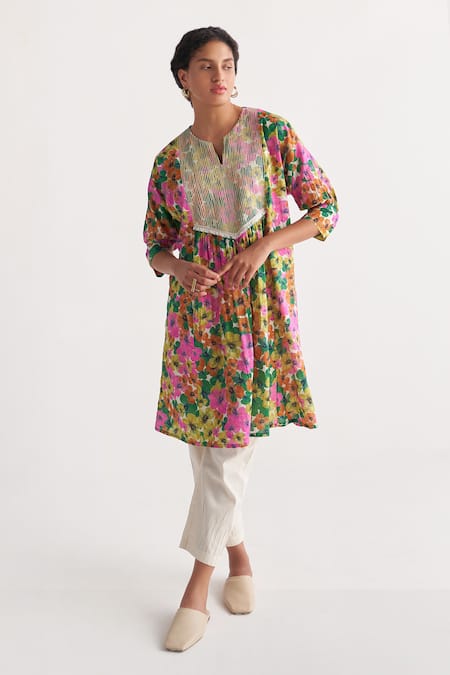 Shivani Bhargava Gardenia Floral Digital Print Kurta & Pant Set 