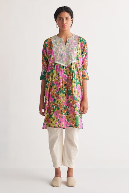 Shivani Bhargava Gardenia Floral Digital Print Kurta 