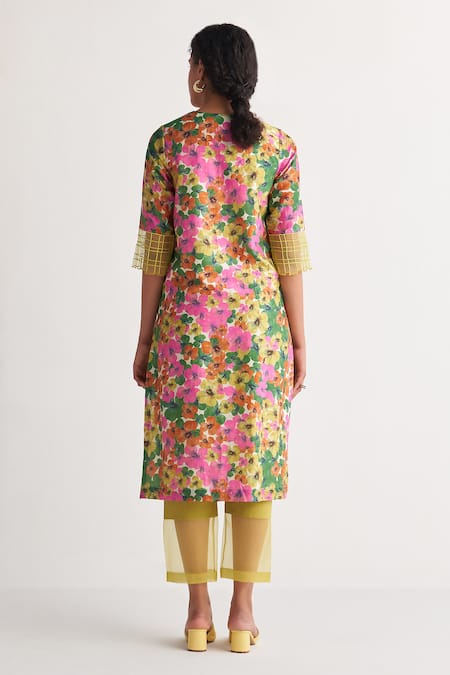 Shivani Bhargava Gardenia Floral Print Kurta 