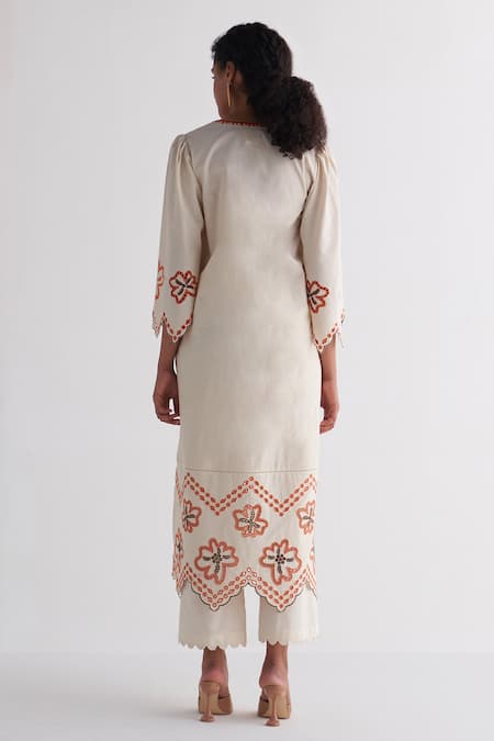 Shivani Bhargava Colossal Sleeve Embroidered Kurta & Pant Set 