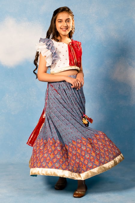 JILMIL DREAMWEAR Geometric Print Lehenga With Blouse 