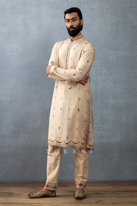 Torani Badami Prabeer Hand Block Printed Kurta Set 