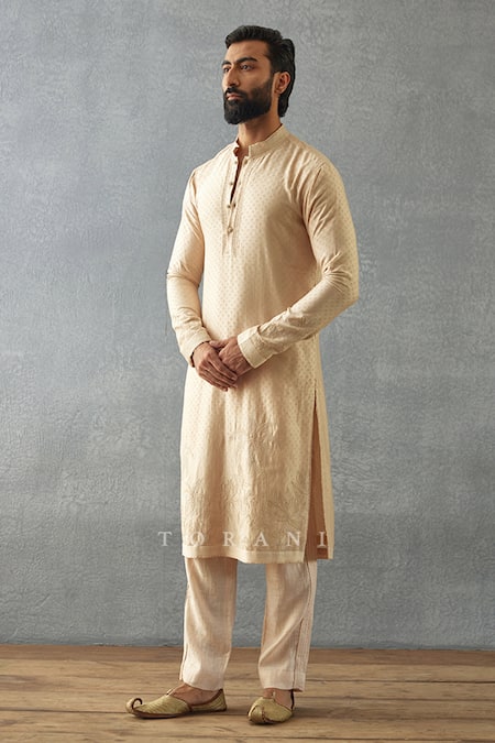 Torani Beige Handloom , Mradu Nisarg Hand Block Printed Kurta Set Online at Aza Fashions Torani_Beige Handloom , Mradu Nisarg Hand Block Printed Kurta Set _Online_at_Aza_Fashions