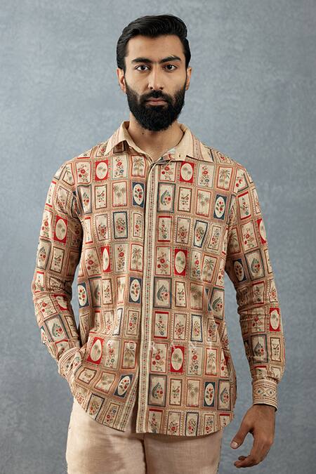 Buy Torani Beige Cotton, Silk Embroidery Badami Dhir Hand Block Printed Kameez Set Online at Aza Fashions Buy_Torani_Beige Cotton, Silk Embroidery Badami Dhir Hand Block Printed Kameez Set _Online_at_Aza_Fashions