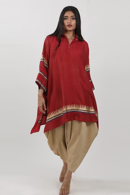 Krishna Mehta Block Print Cape Tunic 