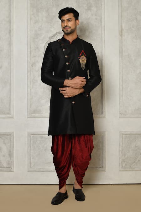 Aryavir Malhotra Full Sleeve Sherwani With Dhoti Pant 