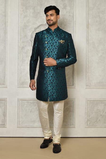 Aryavir Malhotra Floral Vine Pattern Sherwani 