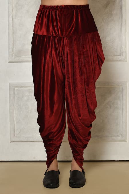 Buy_Arihant Rai Sinha_Multi Color Jacquard, Velvet Floral Branch Pattern Sherwani With Dhoti Pant 