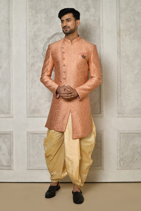 Aryavir Malhotra Intertwined Leaf Vine Sherwani With Dhoti Pant 