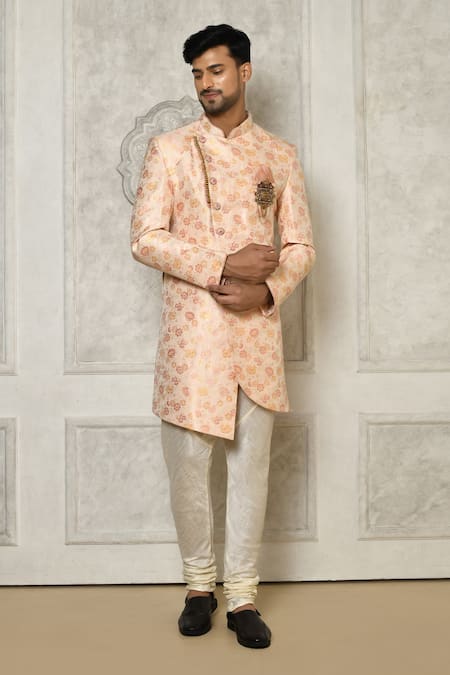 Aryavir Malhotra Floral Bloom Pattern Sherwani 