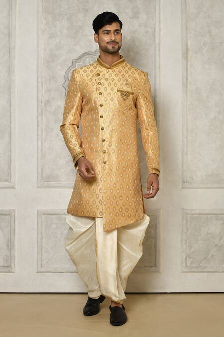 Aryavir Malhotra Mandala Butti Work Sherwani With Dhoti Pant 