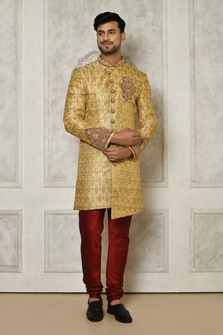 Aryavir Malhotra Hand Embroidered Sherwani & Churidar Set 