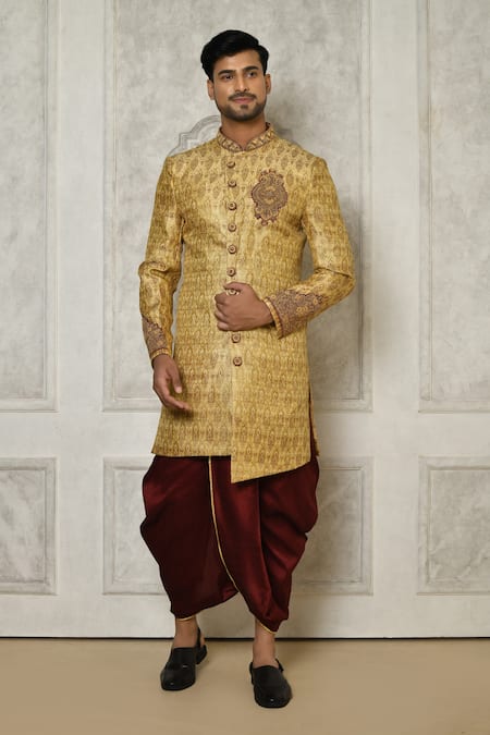 Aryavir Malhotra Hand Embroidered Sherwani & Dhoti Pant Set 