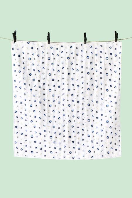 Shop_Jaipur Gate_White Muslin Printed Evil Eye Hand Baby Play Mat_at_Aza_Fashions