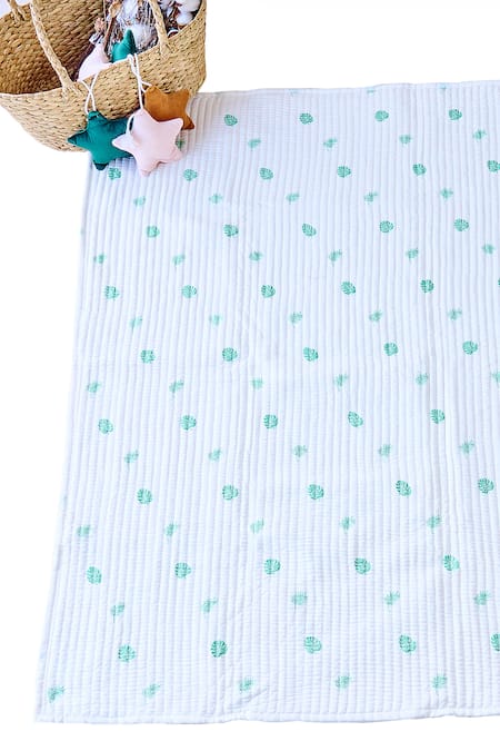 Buy Jaipur Gate White Muslin Printed Flamingo And Leaves Baby Playmat Online at Aza Fashions Buy_Jaipur Gate_White Muslin Printed Flamingo And Leaves Baby Playmat_Online_at_Aza_Fashions