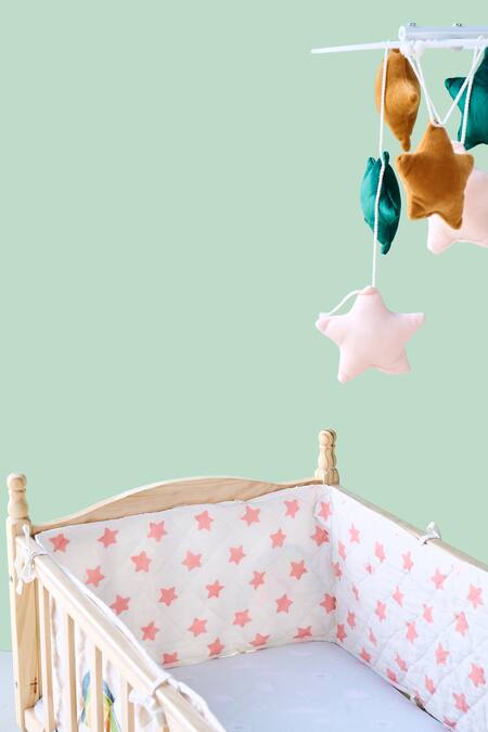 Buy Jaipur Gate White Muslin Printed Rainbow Baby Bed Bumper 2 Pcs Set Online at Aza Fashions Buy_Jaipur Gate_White Muslin Printed Rainbow Baby Bed Bumper 2 Pcs Set_Online_at_Aza_Fashions