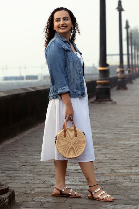 Nine By Janine Calytrix Cut Out Embellished Strap Flats 