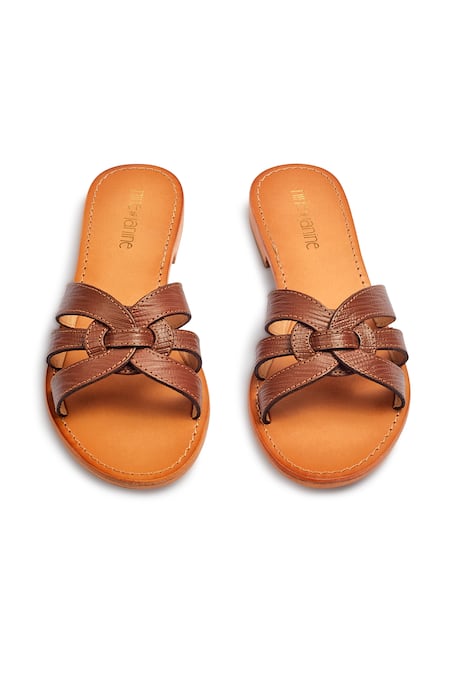 Nine By Janine Lizard Pattern Strap Flats 