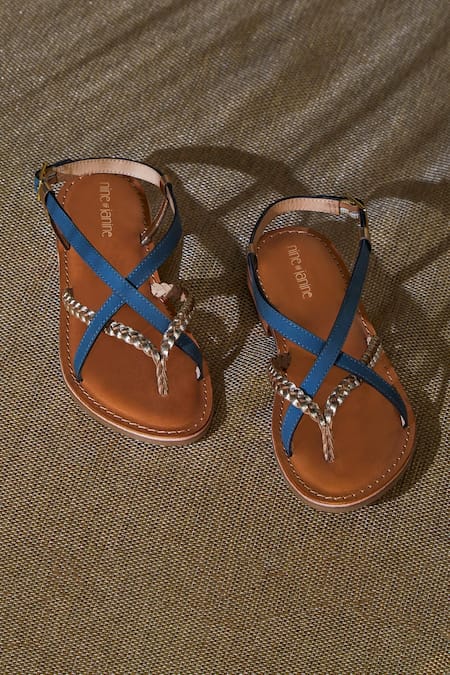 Nine By Janine Estella Braided Strap Flats 