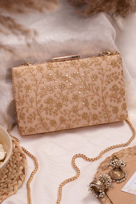 Amyra Sequin Embellished Box Clutch 