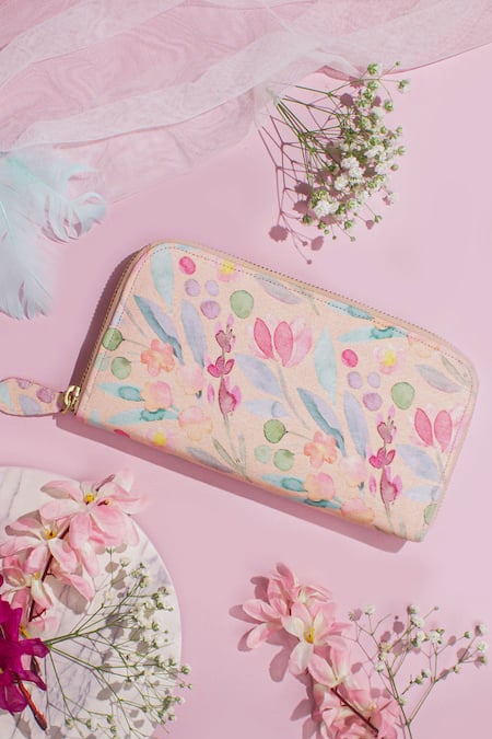 AMYRA Cynthia Watercolour Floral Print Wallet 