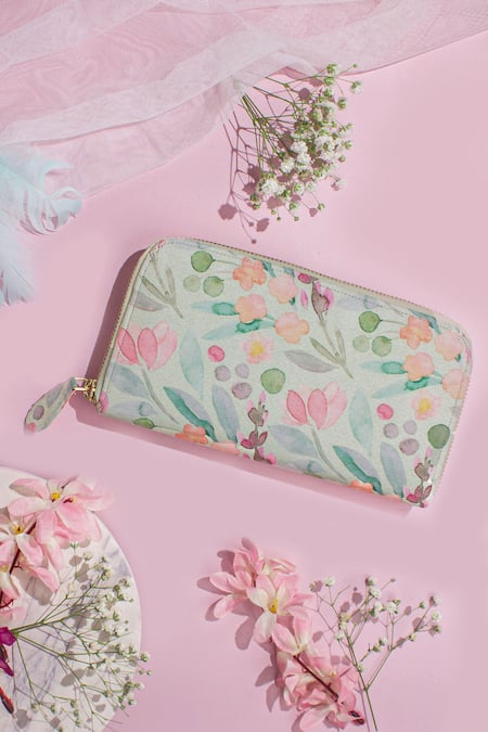 AMYRA Floral Watercolour Print Wallet 