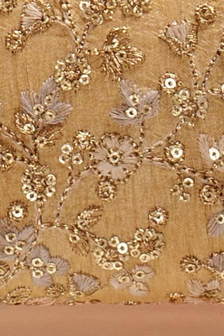 Shop Amyra Gold Embroidery, Sequins Elan Zari Clutch Online at Aza Fashions Shop_Amyra_Gold Embroidery, Sequins Elan Zari Clutch _Online_at_Aza_Fashions