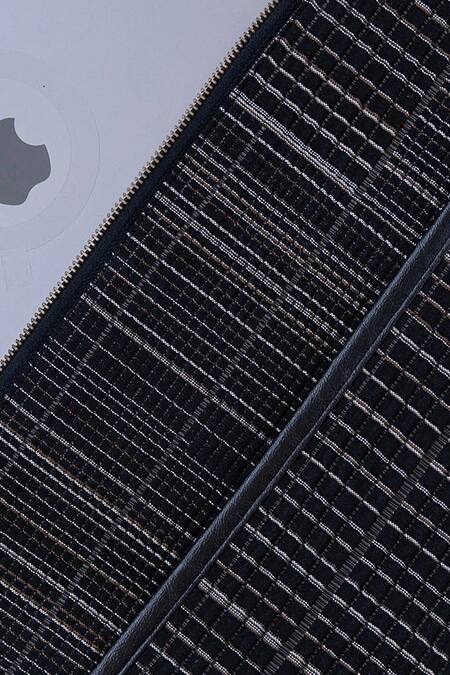 Buy_Amyra_Multi Color Matrix Thread Embroidered Laptop Sleeve_Online_at_Aza_Fashions