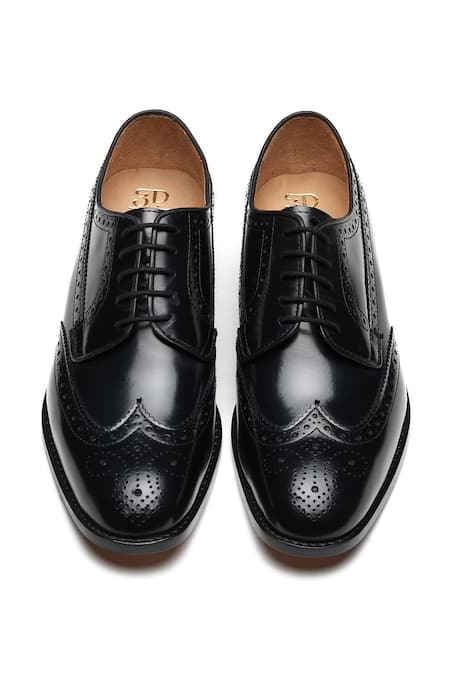 Shop 3dm Lifestyle Black Wingtip Derby Brogue Shoes at Aza Fashions Shop_3dm Lifestyle_Black Wingtip Derby Brogue Shoes _at_Aza_Fashions