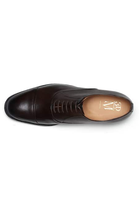 Shop 3dm Lifestyle Brown Handcrafted Pleated Oxford Shoes Online at Aza Fashions Shop_3dm Lifestyle_Brown Handcrafted Pleated Oxford Shoes _Online_at_Aza_Fashions