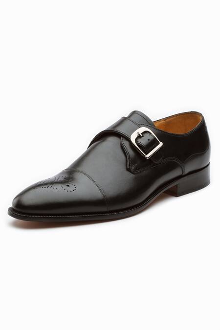 3dm Lifestyle Black Single Monk Strap Derby Shoes Online at Aza Fashions 3dm Lifestyle_Black Single Monk Strap Derby Shoes _Online_at_Aza_Fashions