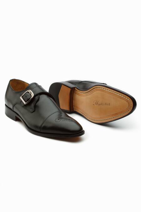 Shop 3dm Lifestyle Black Single Monk Strap Derby Shoes Online at Aza Fashions Shop_3dm Lifestyle_Black Single Monk Strap Derby Shoes _Online_at_Aza_Fashions