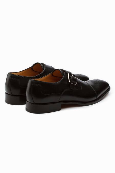 3dm Lifestyle Black Single Monk Strap Derby Shoes at Aza Fashions 3dm Lifestyle_Black Single Monk Strap Derby Shoes _at_Aza_Fashions