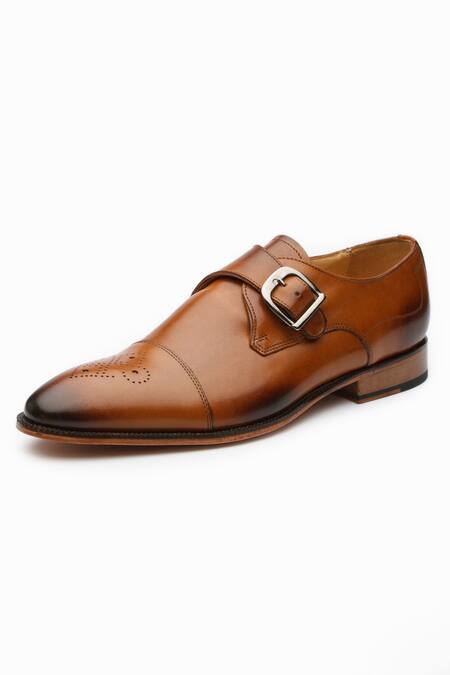 Buy 3dm Lifestyle Brown Leather Single Monk Strap Derby Shoes Online at Aza Fashions Buy_3dm Lifestyle_Brown Leather Single Monk Strap Derby Shoes _Online_at_Aza_Fashions