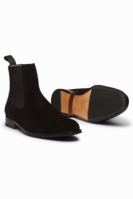 Shop 3dm Lifestyle Black Suede Chelsea Boots at Aza Fashions Shop_3dm Lifestyle_Black Suede Chelsea Boots _at_Aza_Fashions
