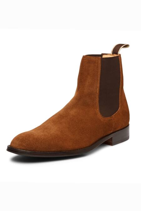 3dm Lifestyle Brown Suede Leather Chelsea Boots Online at Aza Fashions 3dm Lifestyle_Brown Suede Leather Chelsea Boots _Online_at_Aza_Fashions