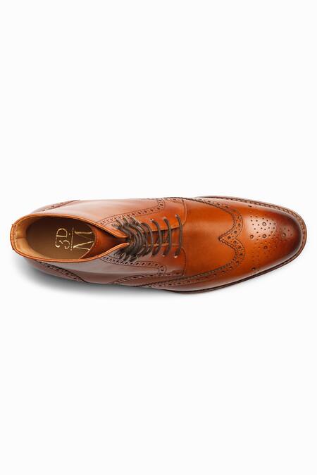 Buy_3dm Lifestyle_Brown Wingtip Brogue Boots  