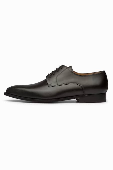 Buy_3dm Lifestyle_Black Leather Lace-up Derby Shoes _Online_at_Aza_Fashions