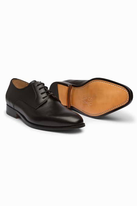 Shop_3dm Lifestyle_Black Leather Lace-up Derby Shoes _Online_at_Aza_Fashions